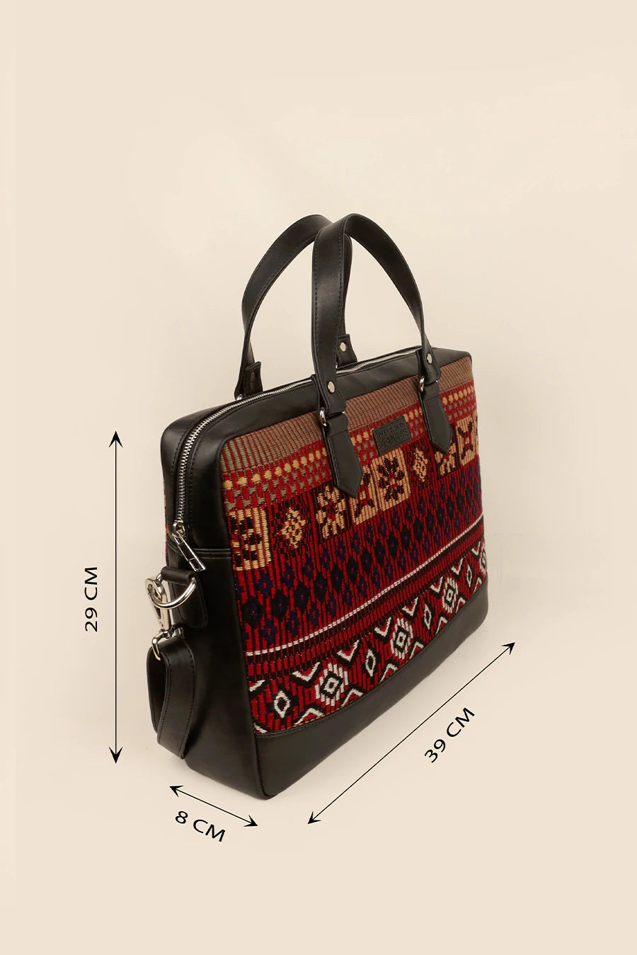 15 inch Ross Handloom Office Laptop Bag for men & women brown measurement