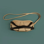 Vegan Glass cover/case with sling wood brass L1