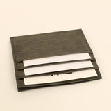 Vegan Leather James Card Holder Green Croco Front
