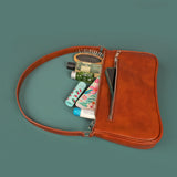 Emily Vegan Leather Shoulder Bag Fire Lifestyle