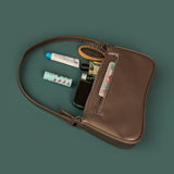 Emily Vegan Leather Women Shoulder Bag Gunmetal Lifestyle