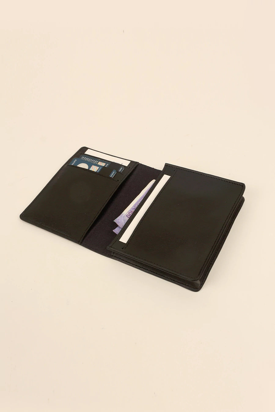Norton Vegan Leather Stylish Card Holder Vanta Black Open