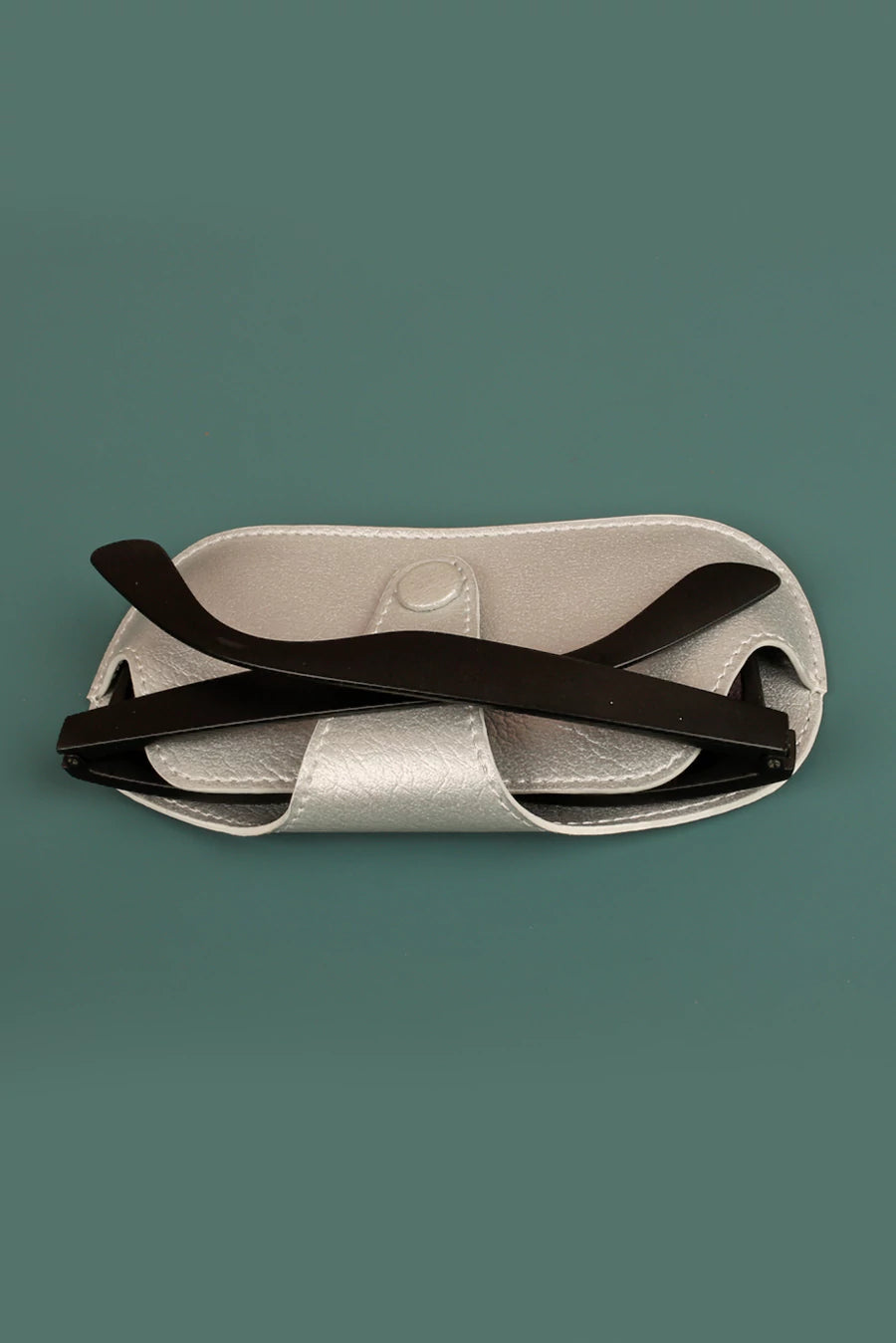 Jace Sunglass Cover Vegan Leather Metal Lifestyle