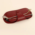 Jace Sunglass Cover Vegan Leather Pomegranate Lifestyle