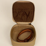 Vegan Square jewellery case Wood Brass Lifestyle
