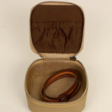 Vegan Square jewellery case Wood Brass Lifestyle