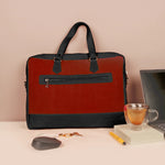 Soft Jute Ross Men 15" Laptop Bag Rag Rasberry Back