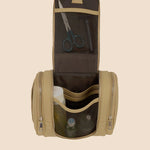 Hanging Toiletry Bag Vegan Leather Beige Lifestyle