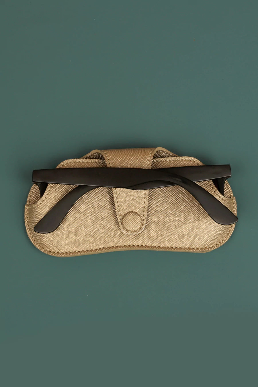 Jace Sunglass Case Vegan Leather Wood Brass Lifestyle 1
