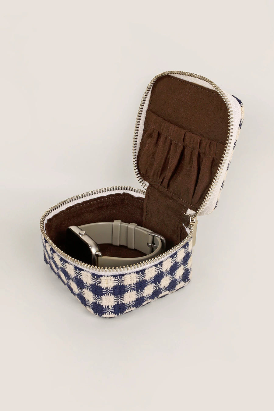 Handloom Jewellery / Watch Case Checkered Lifestyle