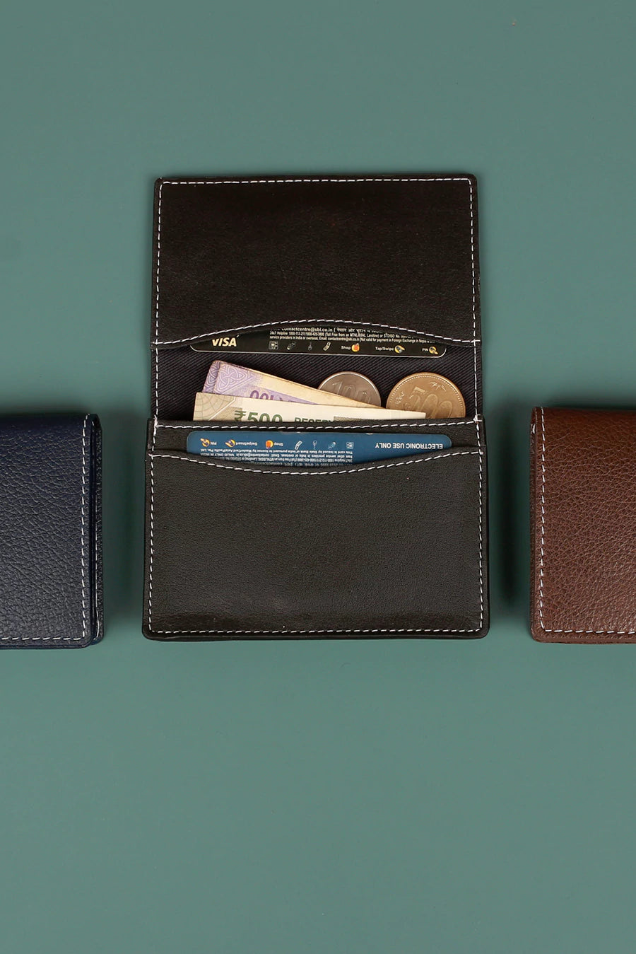 Beth Vegan Leather Mini Wallet Black Lifestyle