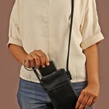 Lify Mobile Sling Bag Vegan Leather Vanta Black Model 2