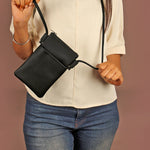 Lify Mobile Sling Bag Vegan Leather Vanta Black Model 1