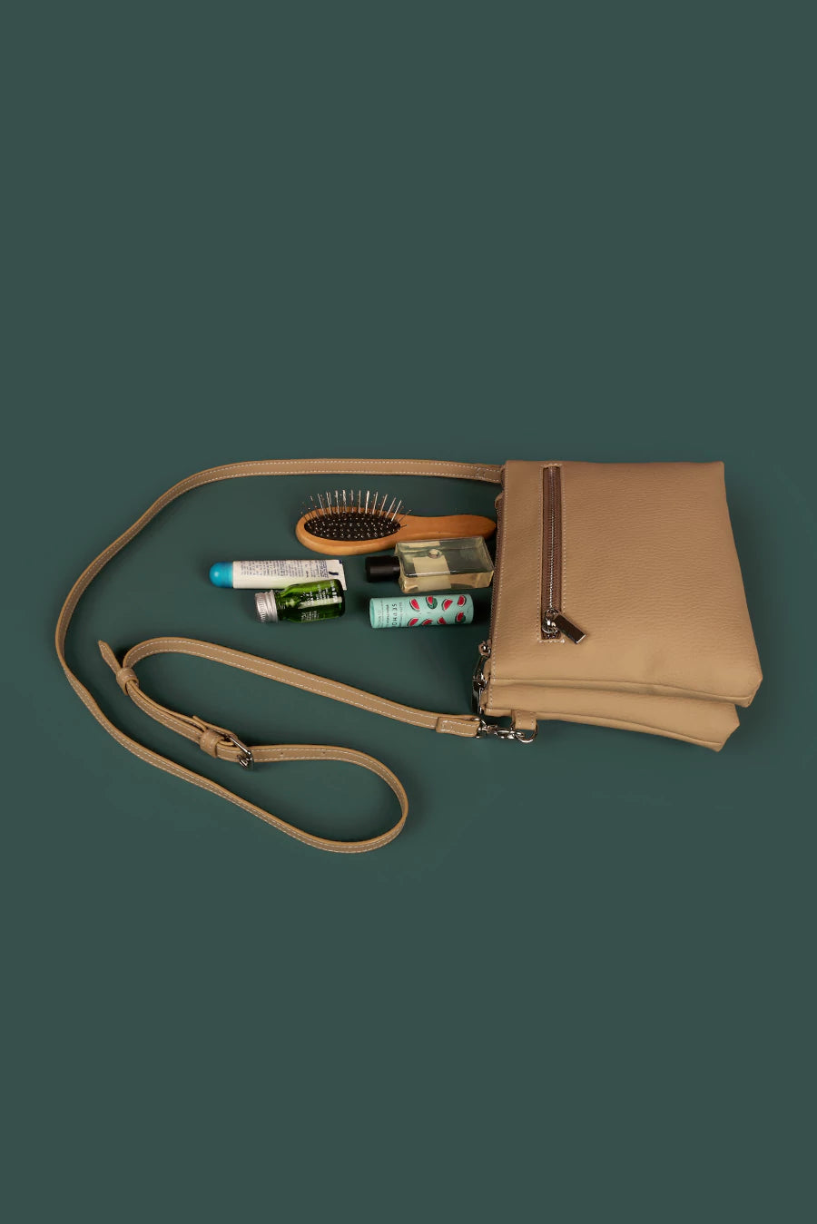 Dual Sling Vegan Leather Women Crossbody Gauge Lifestyle