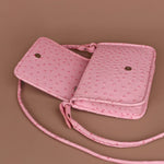 Alice Vegan Leather Women Sling Bag Ost Pink Open