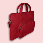 13 inch vegan Slim laptop bag rosewood front