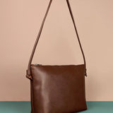Slindon Vegan Leather Women Shoulder Bag Taupe Front