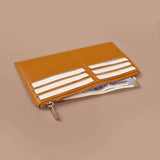 Slim vegan Women Card Wallet Lion Front