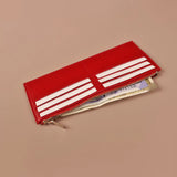Slim vegan Women Card Wallet Flame front