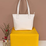 Vegan mini women tote bag milky L1