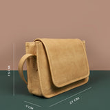Alice Vegan Leather Women Sling Bag Poreclain Measurement