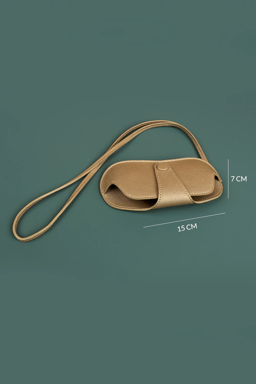 Vegan Glass cover/case with sling wood brass measurement