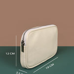 Classic Vegan Leather Women Crossbody Milky Measurement