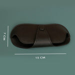 Jace Sunglass Case Vegan Leather Vanta Black Measurement