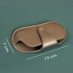 Jace Sunglass Case Vegan Leather Shinny Silver Measurement