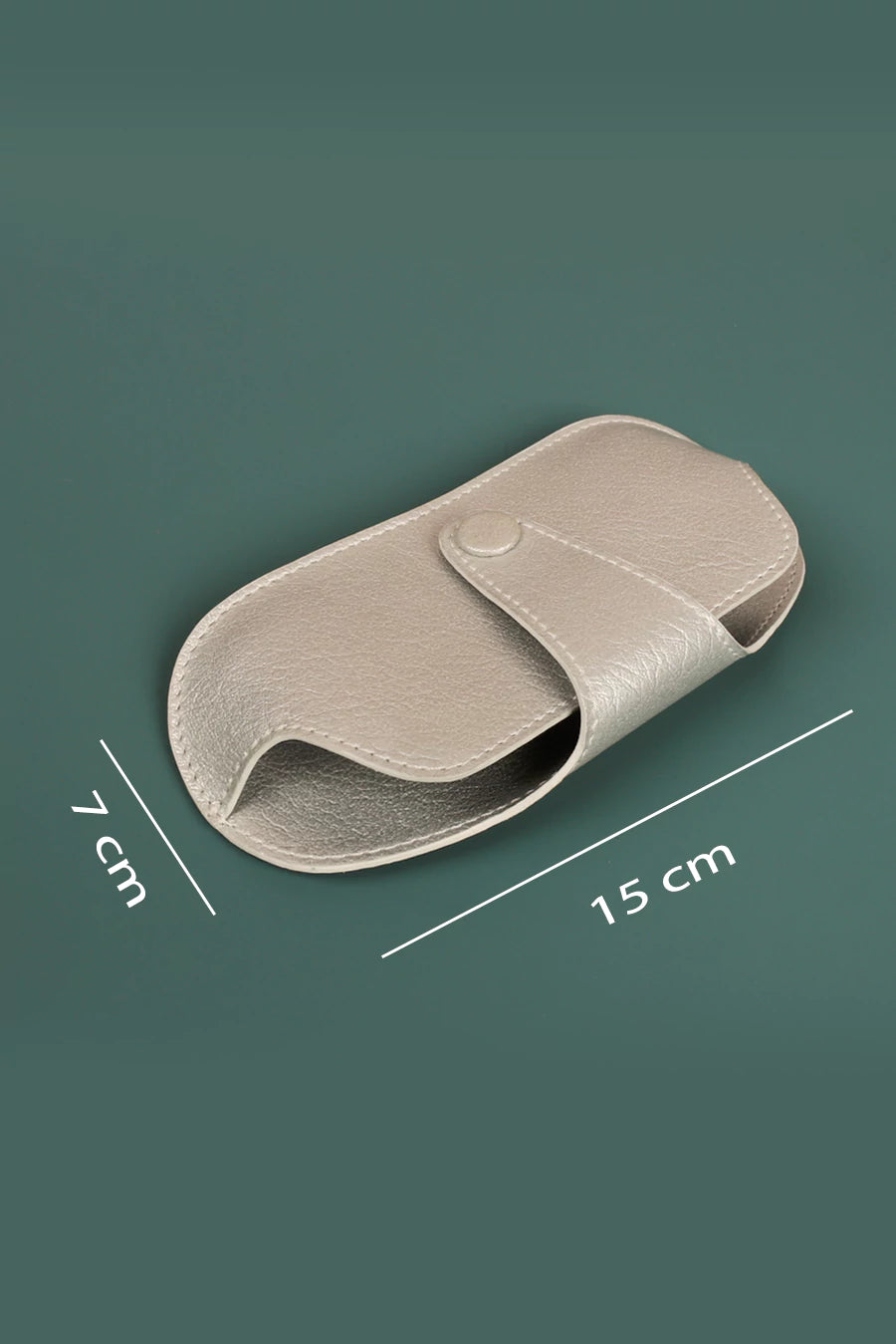Jace Sunglass Cover Vegan Leather Metal Measurement