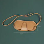 Vegan sunglass cover/case with sling champagne measurement
