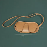 Vegan sunglass cover/case with sling champagne measurement