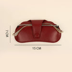 Jace Sunglass Cover Vegan Leather Pomegranate Measurement