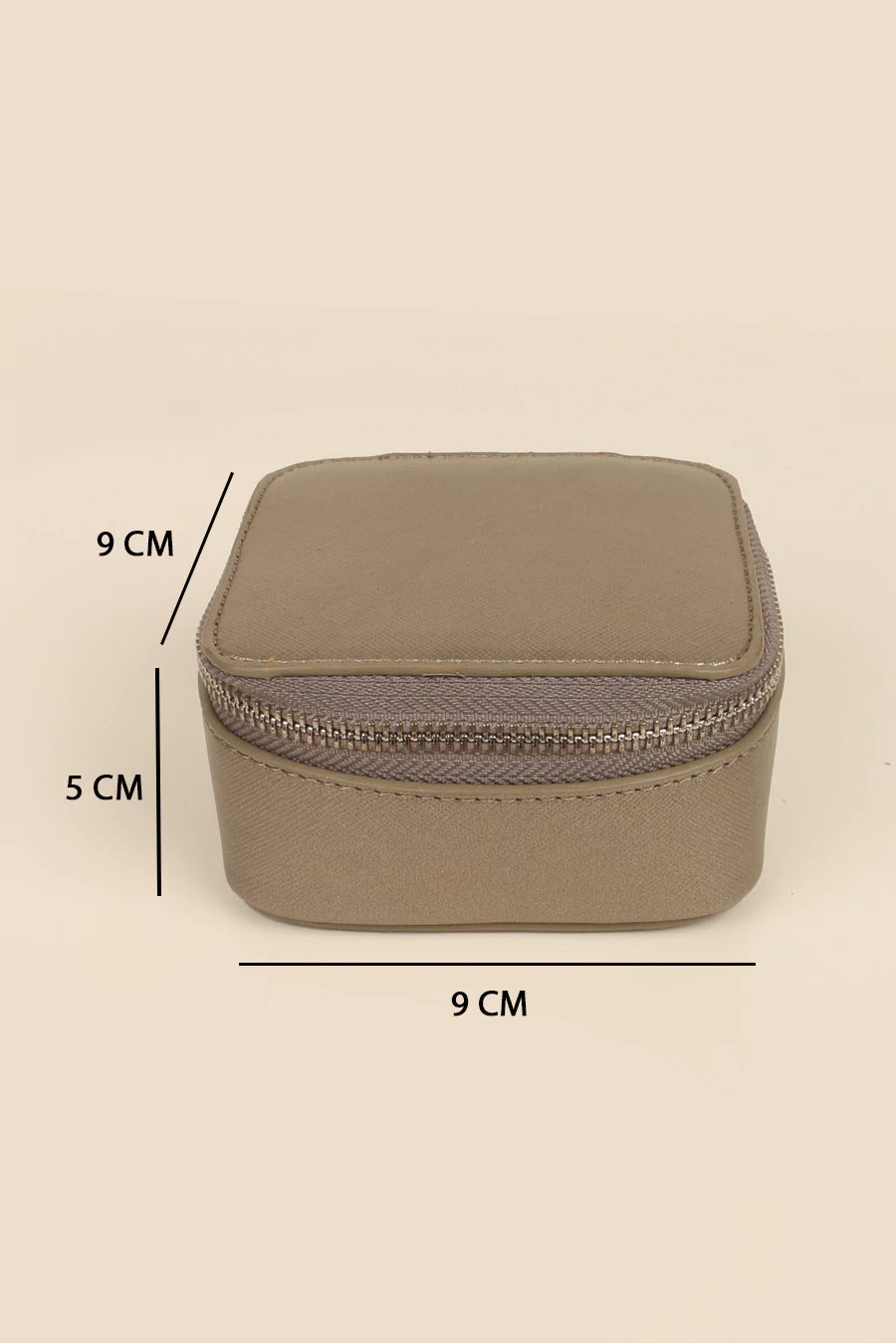 Vegan Square jewellery case Shinny Silver Cad