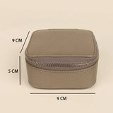 Vegan Square jewellery case Shinny Silver Cad