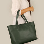 Vegan Leather Diaper Tote Bag Army Model 2