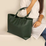 Vegan Leather Diaper Tote Bag Army Model 4