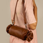 Vegan Leather Women Candy Sling Bag  Oxide Red Model3