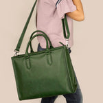 Charlotte Women Tote Bag Vegan Leather Peacock Model 1