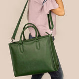 Charlotte Women Tote Bag Vegan Leather Peacock Model 1