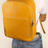 Alexa Vegan Leather Men Backpack Gold Fish Model 2