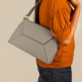 Hazel Women Shoulder Bag Vegan Leather Limestone Model 1