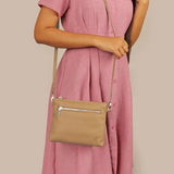 Dual Sling Vegan Leather Women Crossbody Gauge Model 1