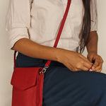 Walker Vegan Leather Mobile Sling Ruby Model 1
