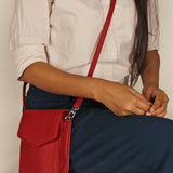 Walker Vegan Leather Mobile Sling Ruby Model 1