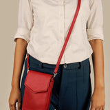 Walker Vegan Leather Mobile Sling Ruby Model 2