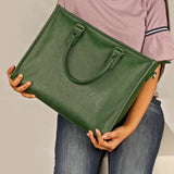 Charlotte Vegan Women Box Tote Bag Peacock M2