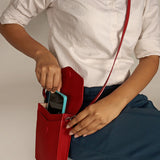 Walker Vegan Leather Mobile Sling Ruby Model 3