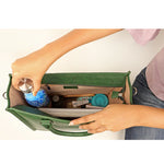 Charlotte Vegan Women Box Tote Bag Peacock inside