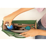 Charlotte Vegan Women Box Tote Bag Peacock inside